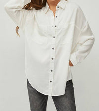 Risen - Oversized Button Up Tencel Shirt