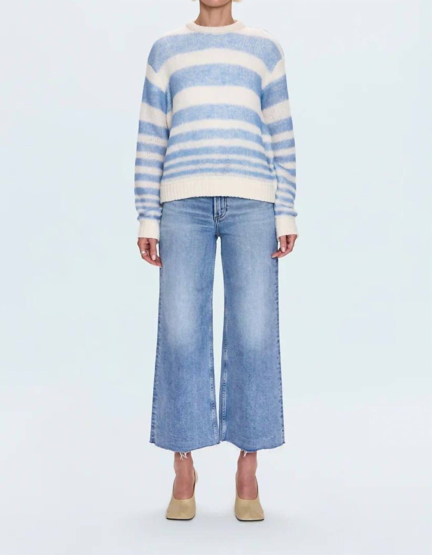 PISTOLA Moa Stripe Sweater in blue gradient - women's sweater - view 7