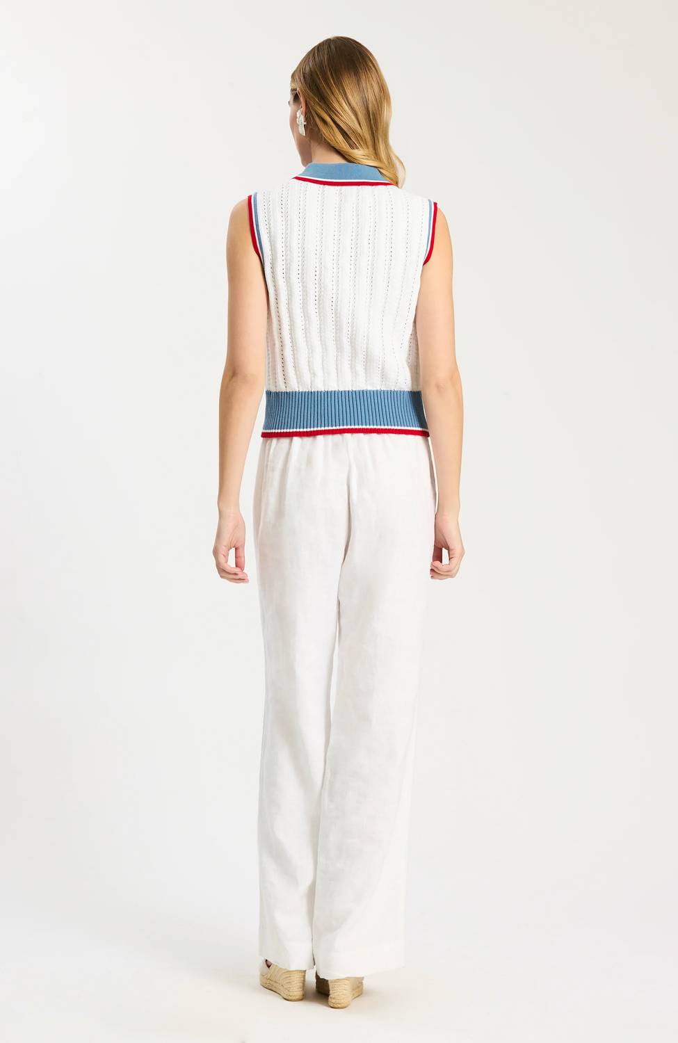 Tyler Boe - Holly Pointelle Polo Sweater