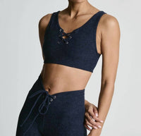 YEAR OF OURS Stretch Football Bra in navy - women's intimate