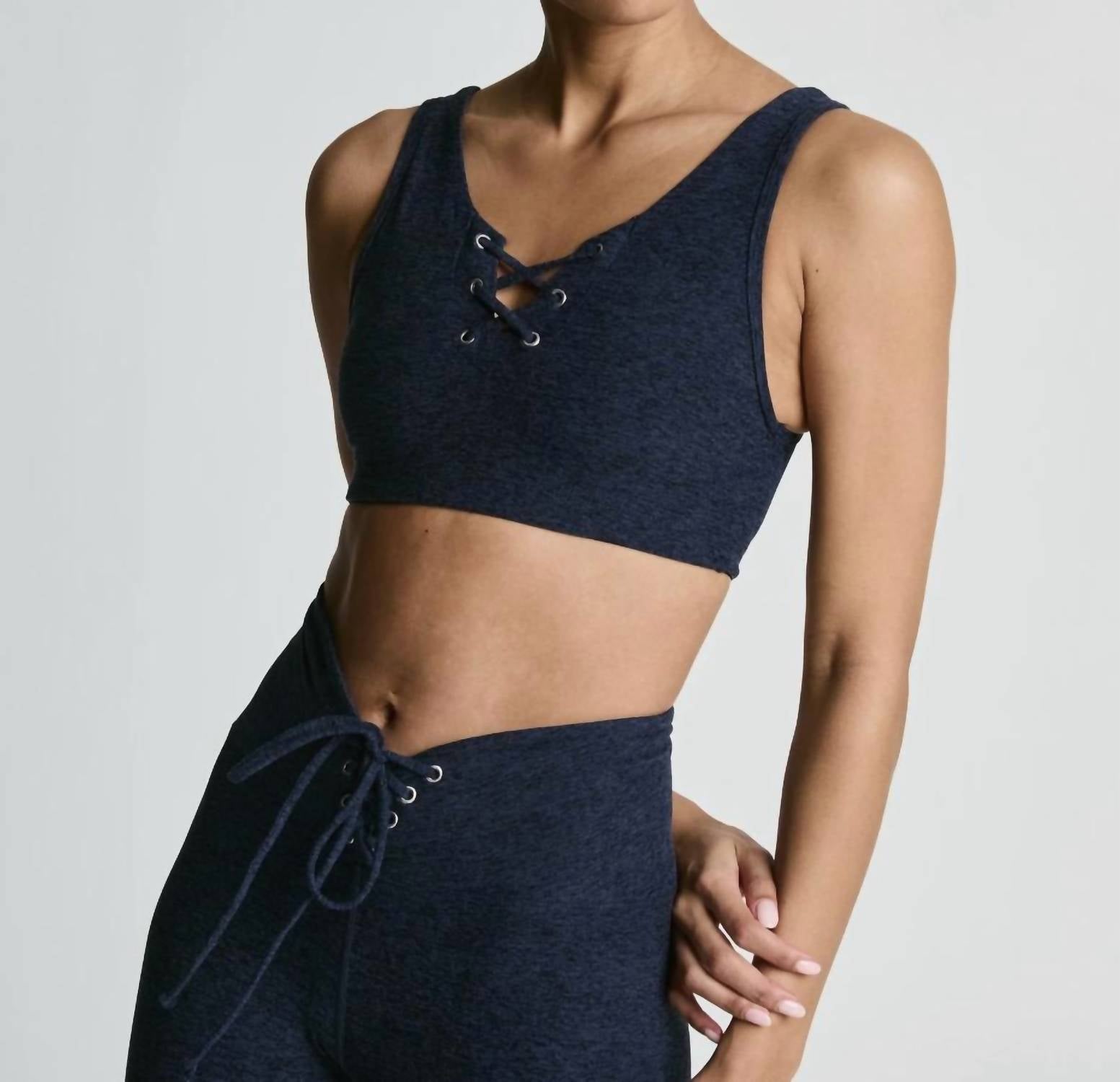 YEAR OF OURS Stretch Football Bra in navy - women's intimate