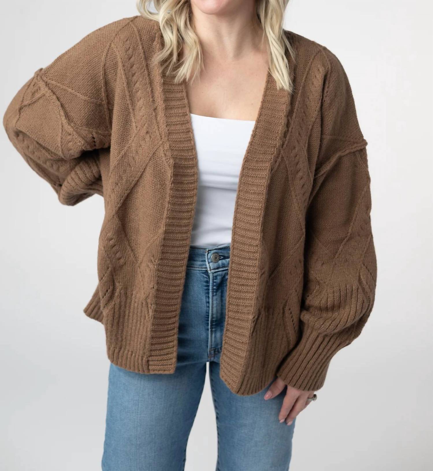 Michelle Mae - Willow Open-front Beauty Drapes Cardigan