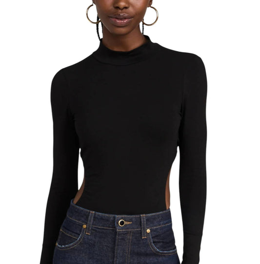 Something Navy - Turtleneck Cut Out Bodysuit