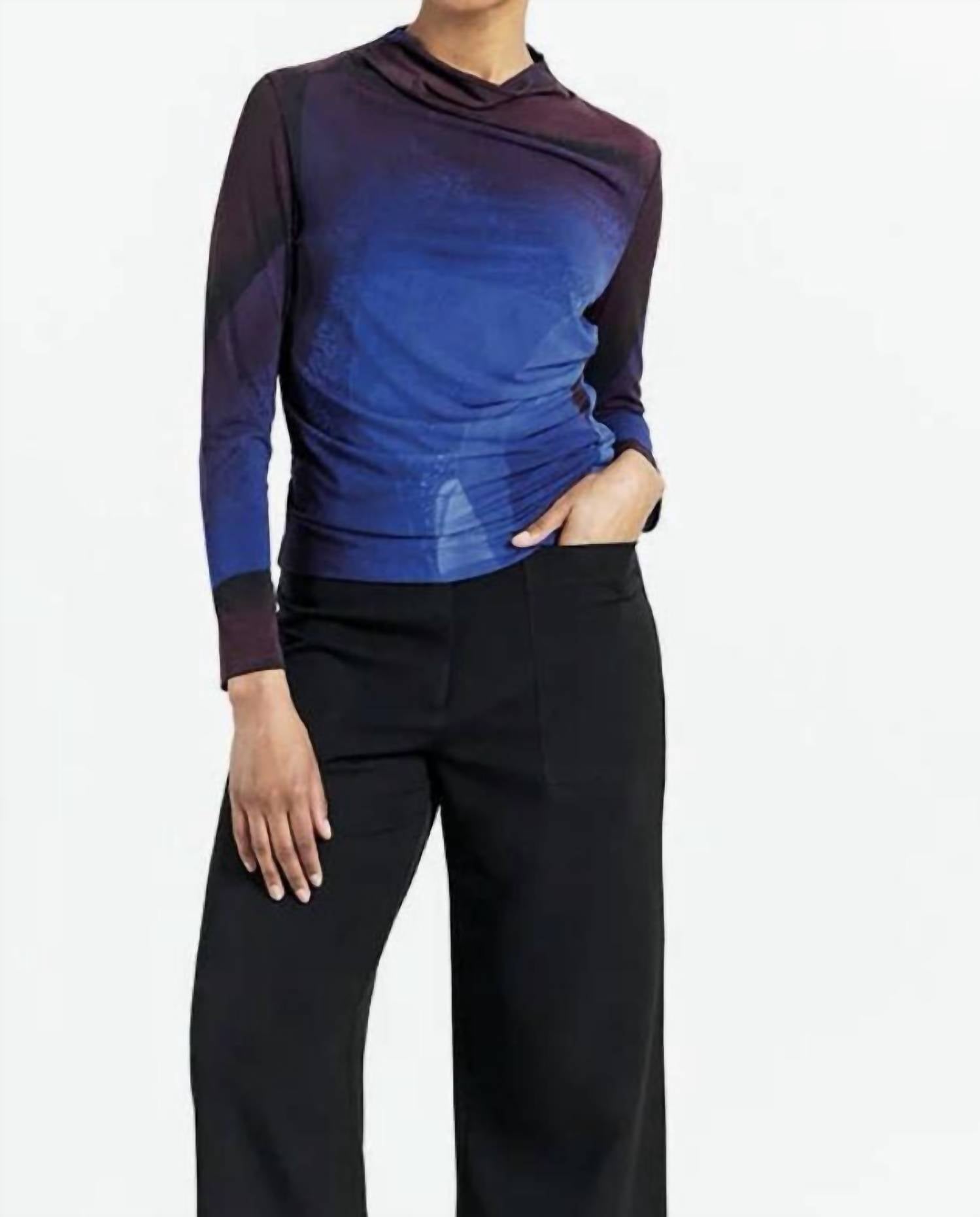 Clara Sunwoo - Drape neck side ruched top