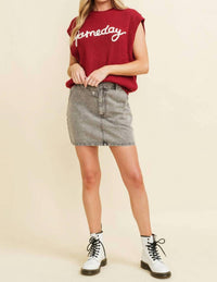 Cloud Ten Gameday Sleeveless Sweater Vest in red - women's sweater - view 5