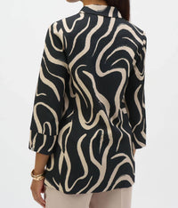 Joseph Ribkoff - Abstract Print Blazer Jacket