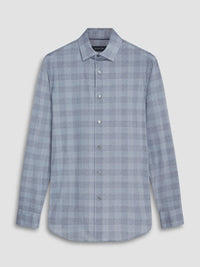 Bugatchi Uomo - Glen Plaid 6 Way Stretch Long Sleeve Shirt