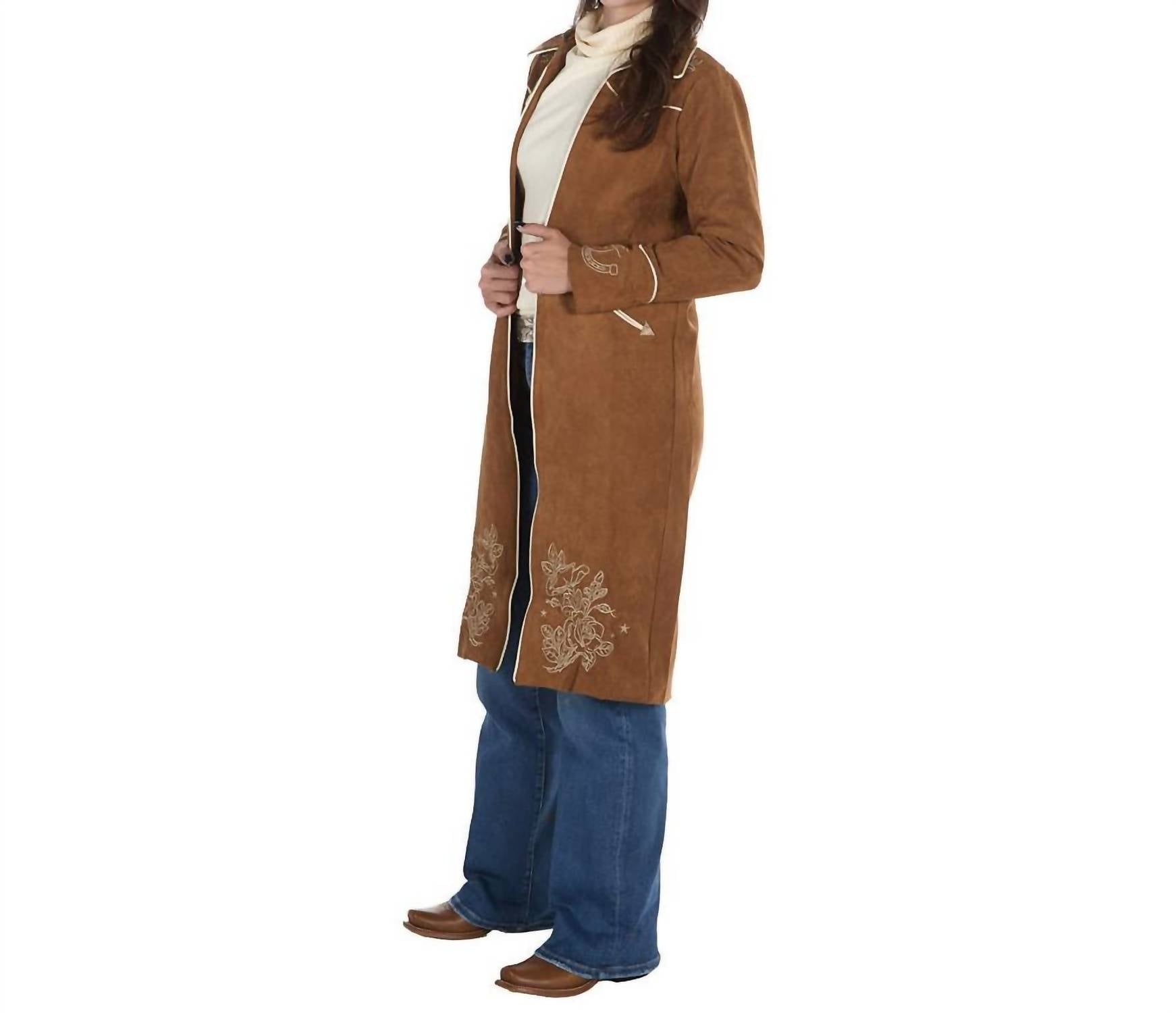 RODEO Quincy Hall Of Fame Duster in brown - women's jacket - detail view