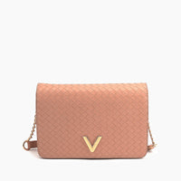 Like Dreams - Women's Haven Flap Vegan Woven Crossbody Bag