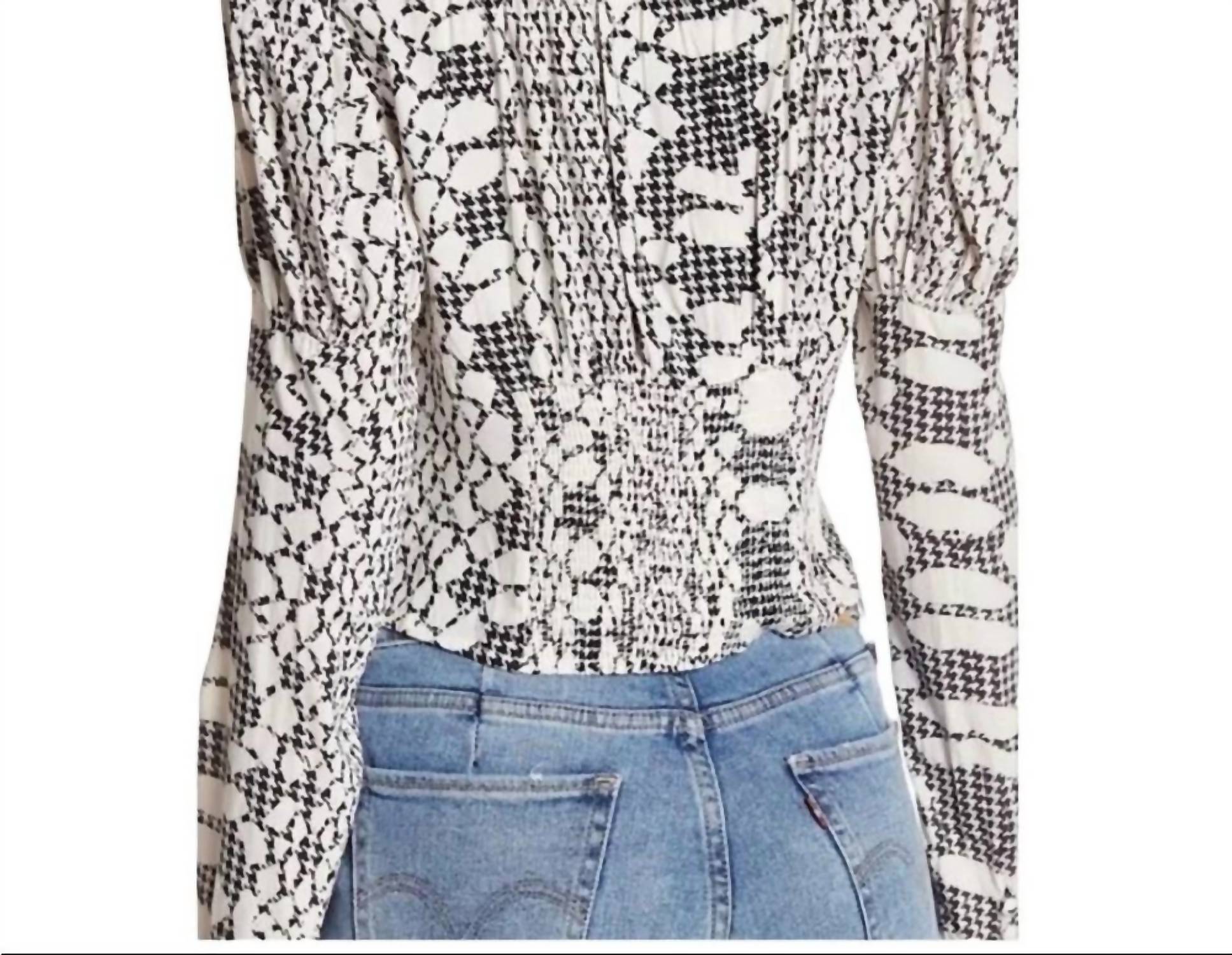 Free People - Sweet On You Cropped Button Down Print Blouse
