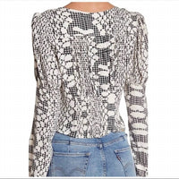 Free People - Sweet On You Cropped Button Down Print Blouse