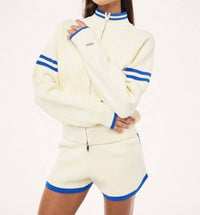 P.E. NATION Odyssey Knit Cardigan in white - women's cardigan - view 4