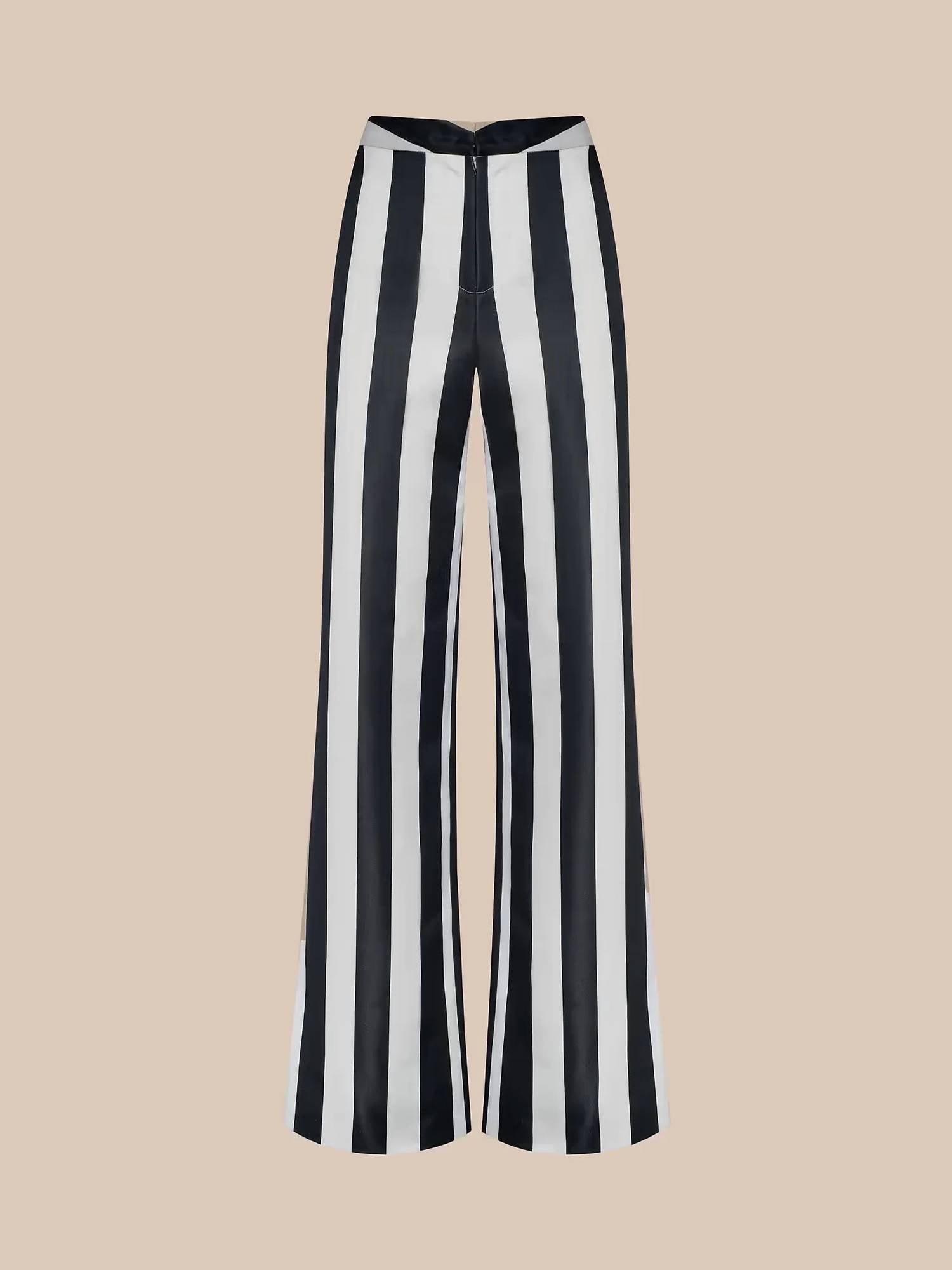 L'Agence - Women's Livvy Satin Straight-leg Trouser