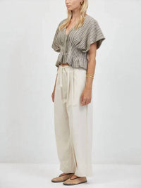 A.Ren - Isla Shirred Peplum Top