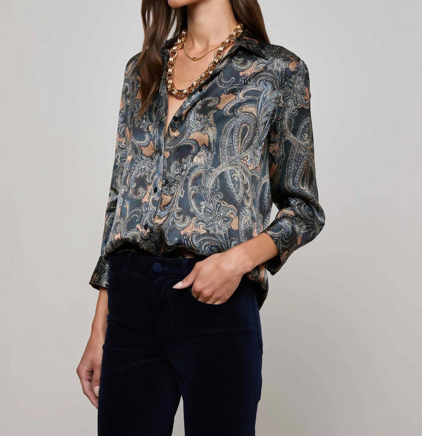L'Agence - Dani Silk Blouse