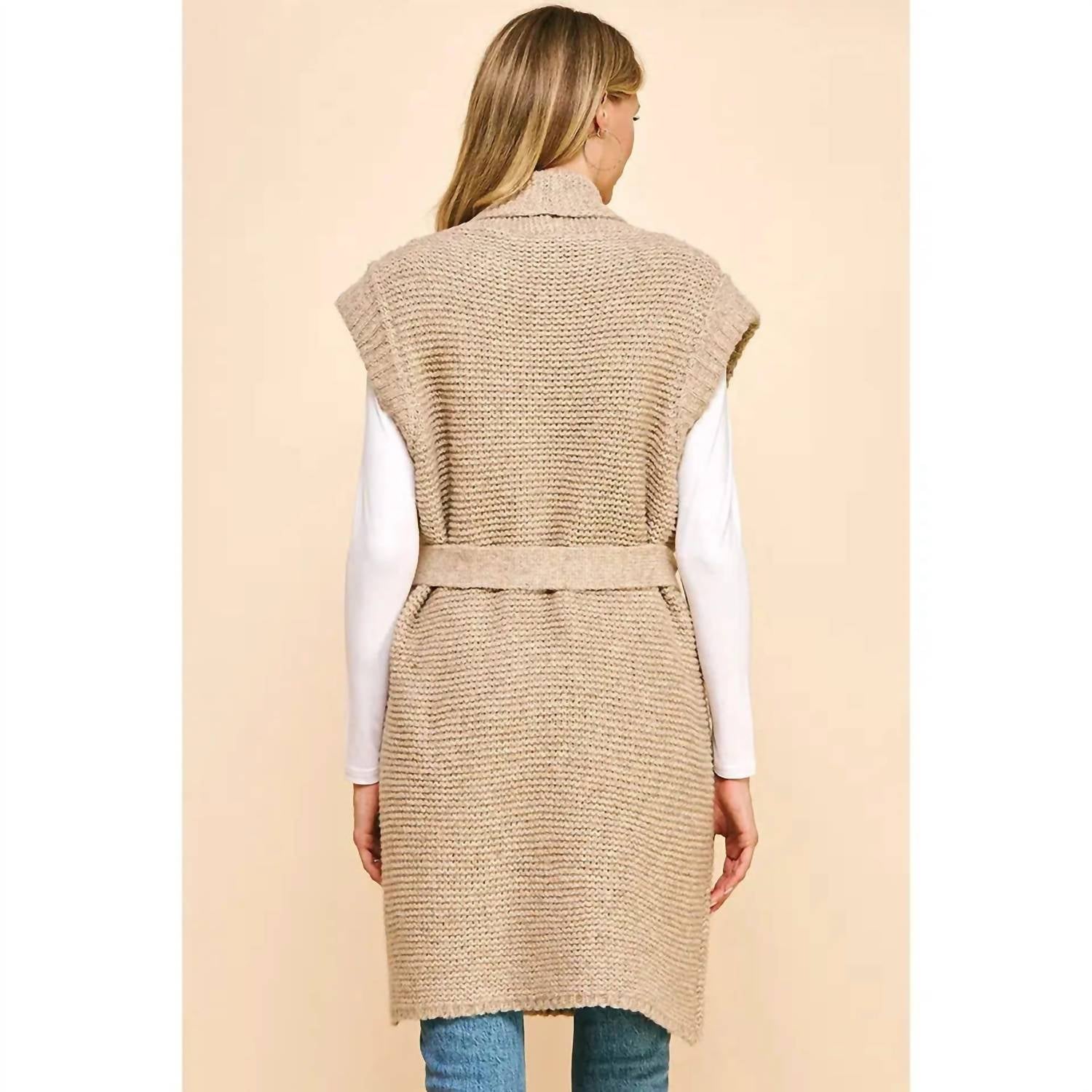 Pinch - Women's Belted Sweater Cardigan
