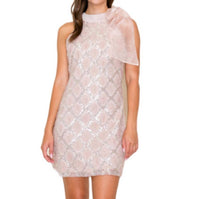 B.Right - Chic Mock Neckline Mini Dress