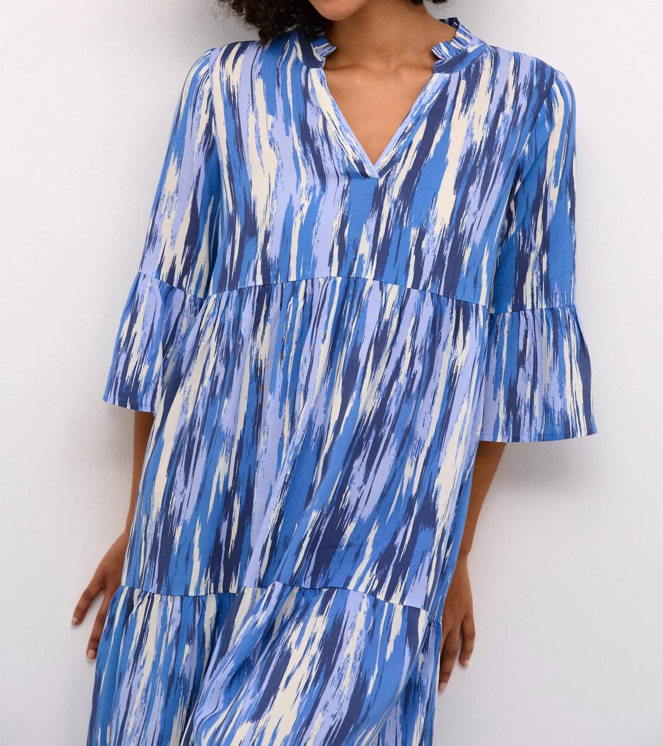 Kaffe - Arina 3/4 Sleeve A-Line Fit Dress