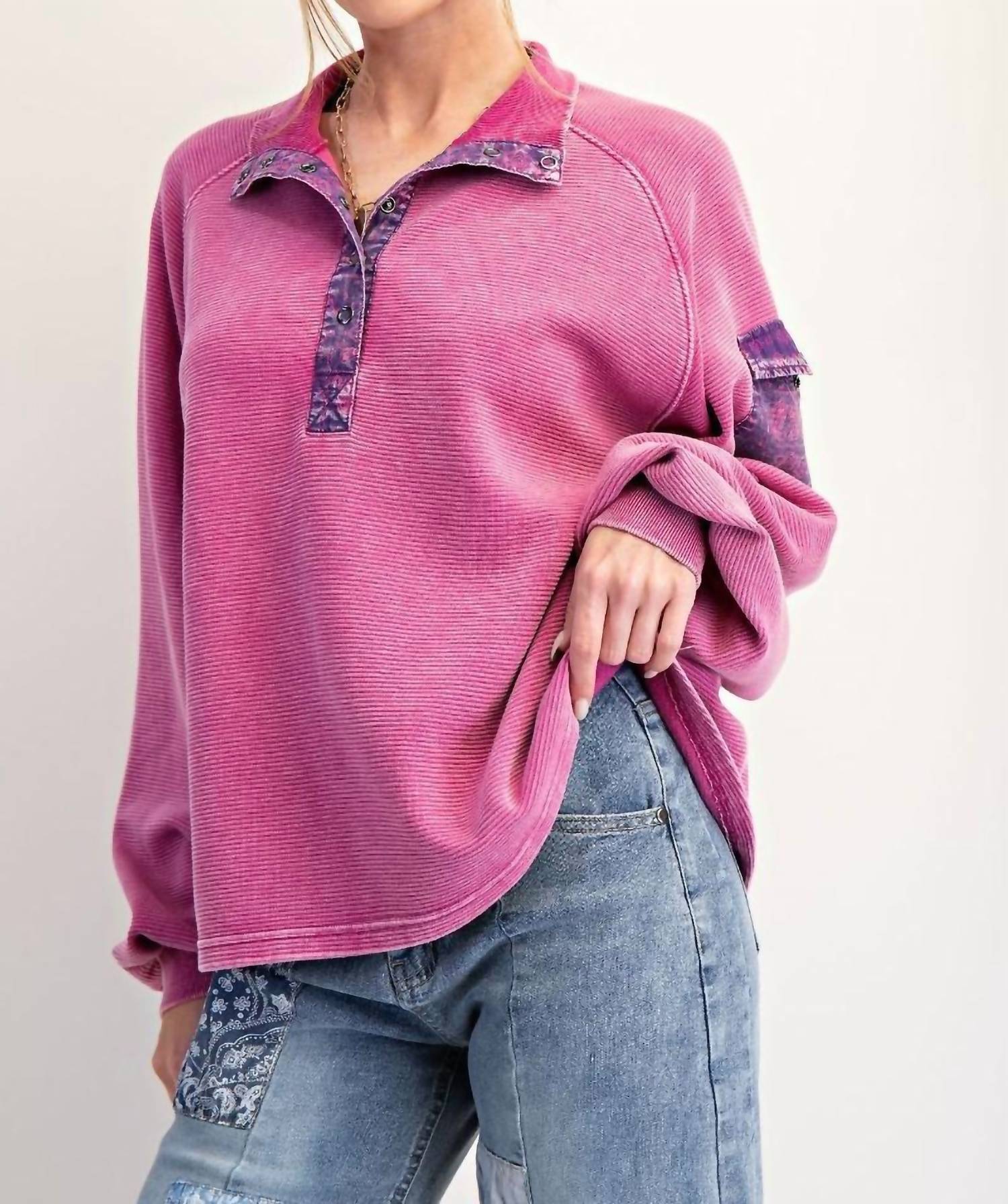 Easel - Orchid Pullover Shirt