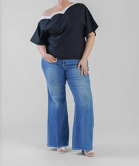 Never Fully Dressed - Mono Scallop Tilly Top - Plus Size