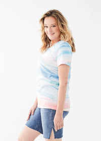 Fdj - Sandra Short Sleeve Scoop Neck Knit Top