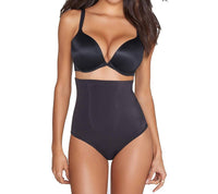 TC Fine Intimates Medium Control High-waist Thong Panty in black - women's intimate - detail view