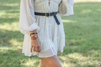 Most Wanted - Women's Genuine Leather Belt With Brass Circle Buckle