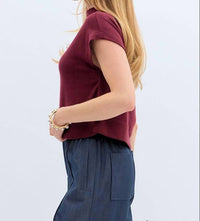 Entro - Megan Knit Mock Neck Top