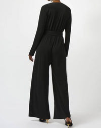 Joseph Ribkoff - Belted Split Wide Leg Jumpsuit