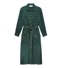 THE GREAT. Women's The Cargo Dress in deep green - women's dress