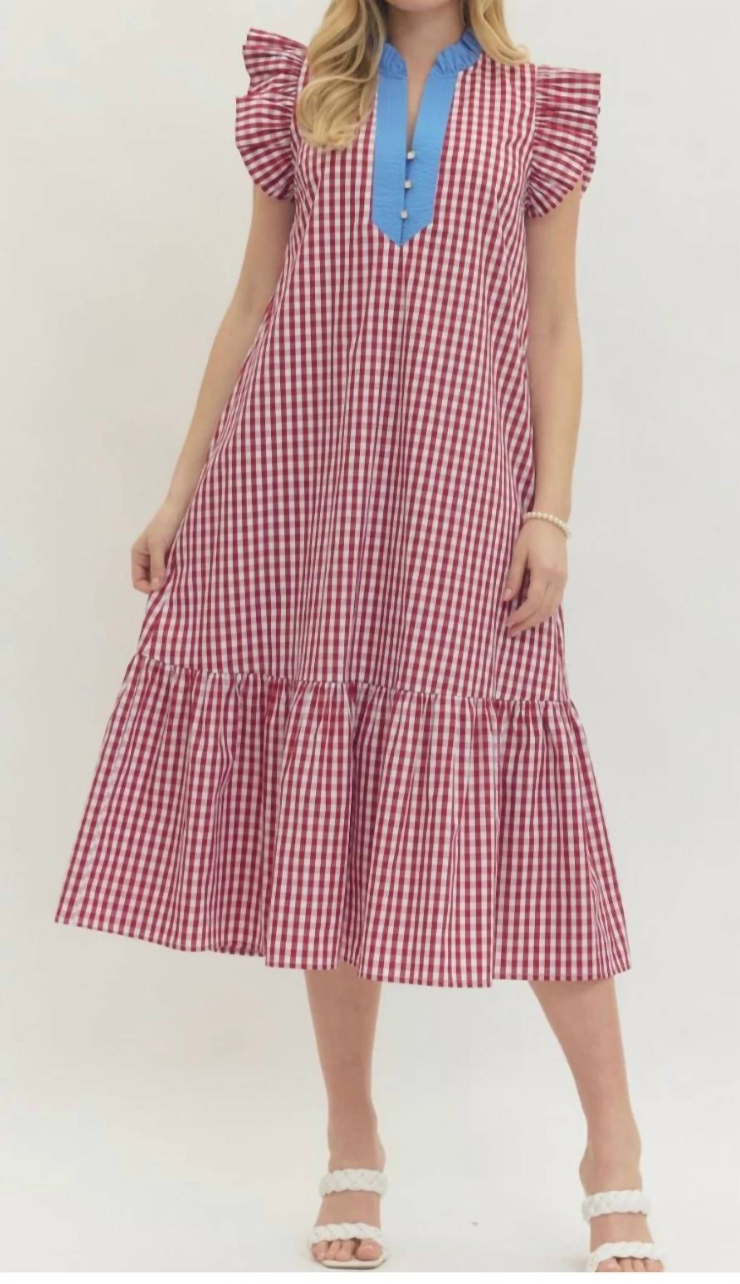 Entro - Welma Gingham Dress