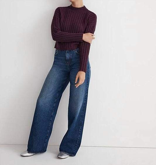 Madewell - Wool Blend Mock Neck Crop Sweater