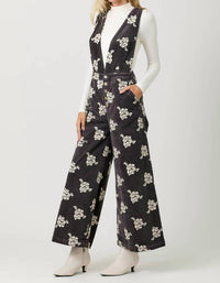 Mystree - Embroidered Corduroy Jumpsuit