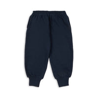 Konges Sløjd Boy's Loupy Lou Sweatpants in blue - kids' joggers - detail view