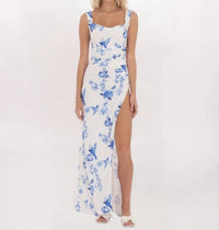 Lucy In The Sky - Floral Open Back Bow Maxi Dress