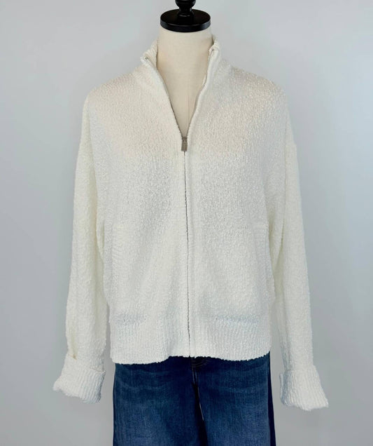 Sanctuary - Women's Boucle Front Zip Knit Bomber Sweater
