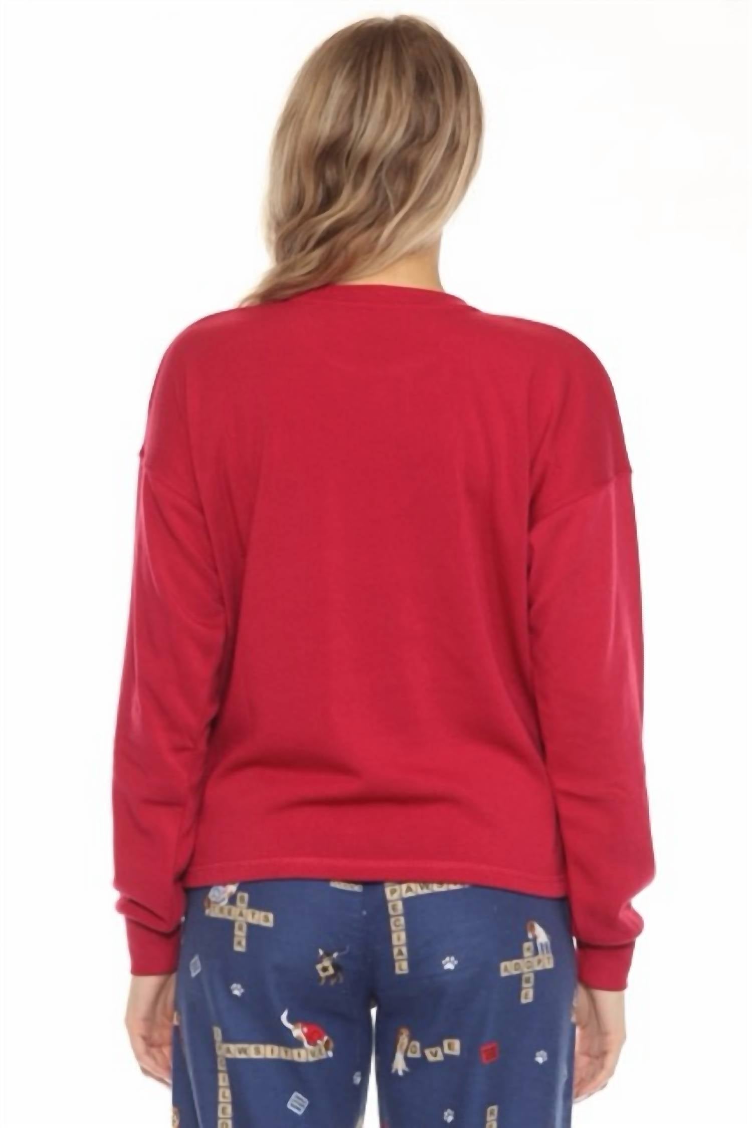 Pj Salvage - Tis The Season To Wine Flannels Long Sleeve Top