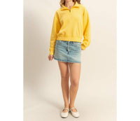Hyfve - Pullover Half Zip Up Terry Sweatshirt