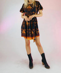 LENNI the label Sugar Mini Dress in deco black - women's dress