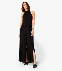 Apricot - High Neck Split Leg Jumpsuit