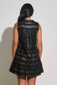 Elan - Metallic Mini Dress