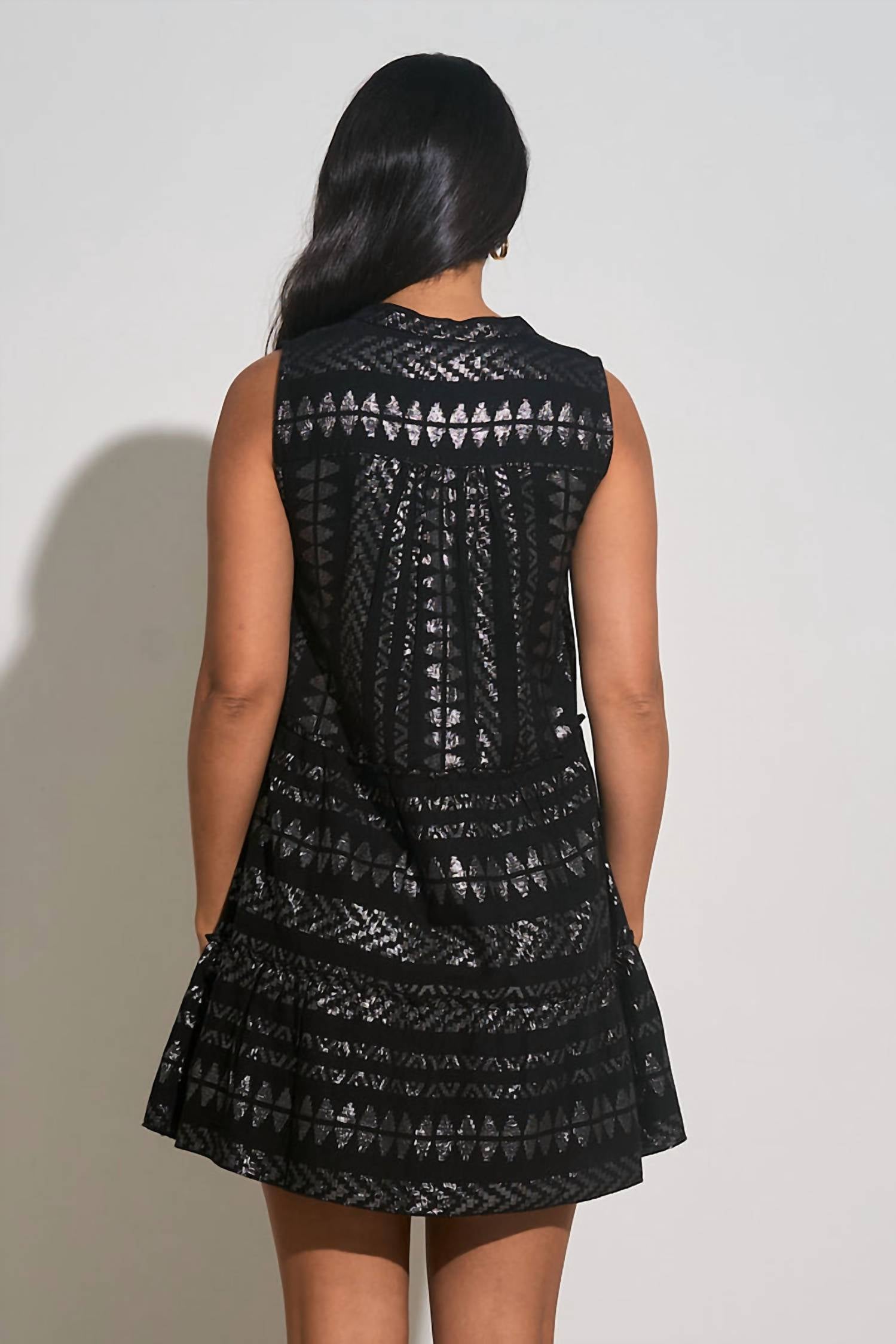 Elan - Metallic Mini Dress