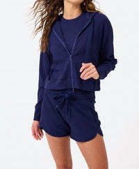 Terez - Rib Crop Hoodie