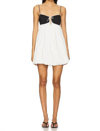 NIA Nicolette Mini Dress in white black - women's dress