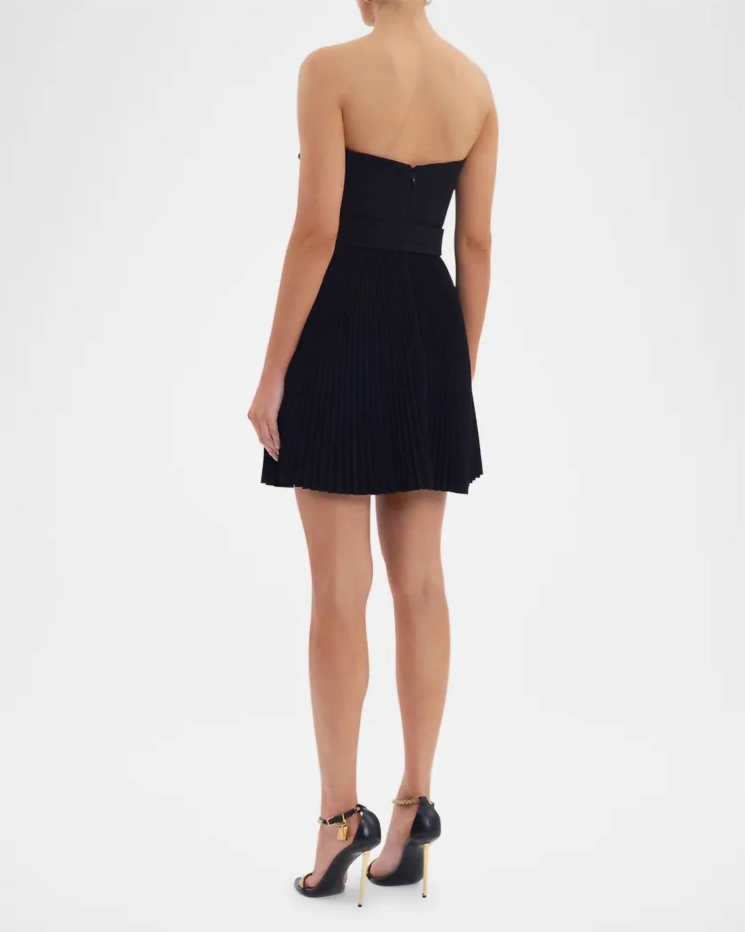REBECCA VALLANCE Lucine Mini Dress in black - women's dress - view 4