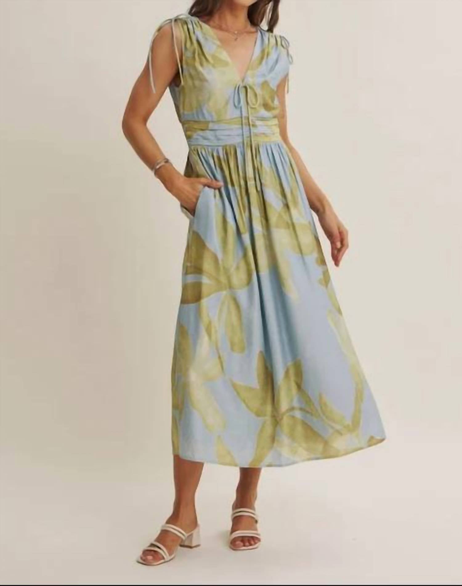 In February - Willow Shoulder Cutout Floral Midi Dress