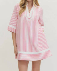 Entro - Josie Contrast Stripe Half Sleeve Mini Dress