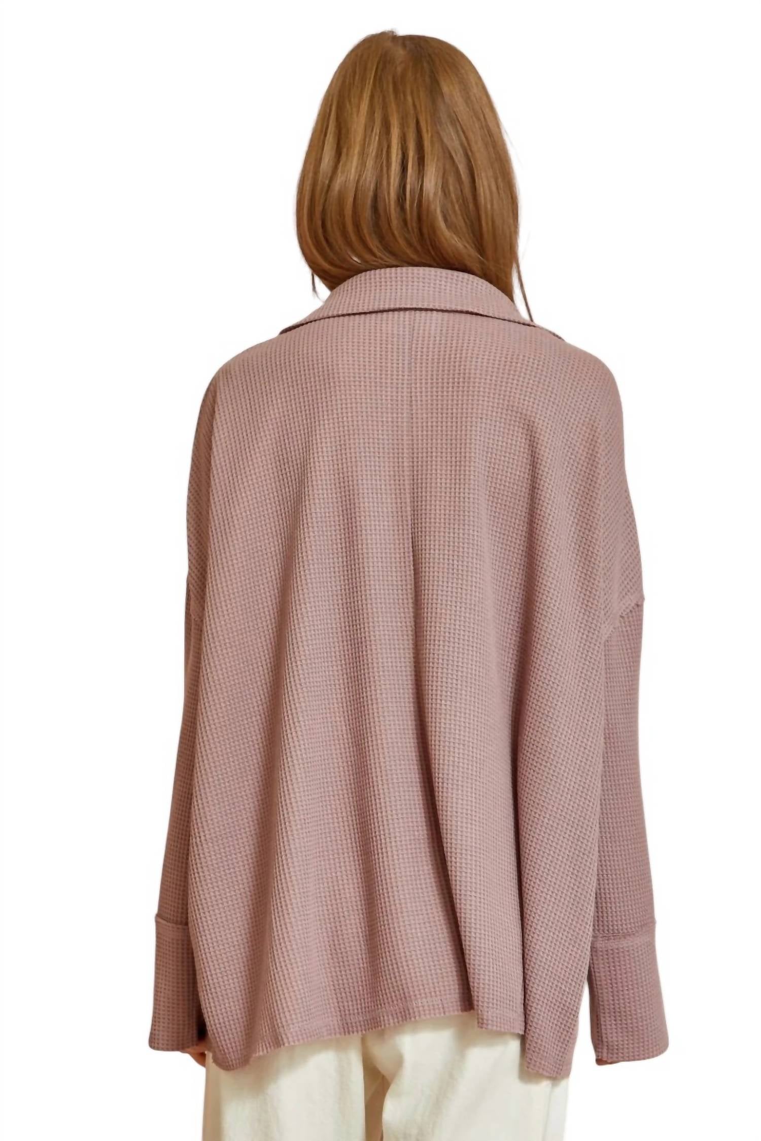 Andree By Unit - Snatch It Up Waffle Knit Top