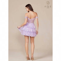 Nox Anabel - Rylan Off Shoulder Tiered Homecoming Dress