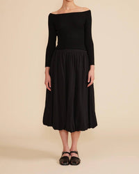 LUCY PARIS Otis Knit Top in black - women's long sleeve top